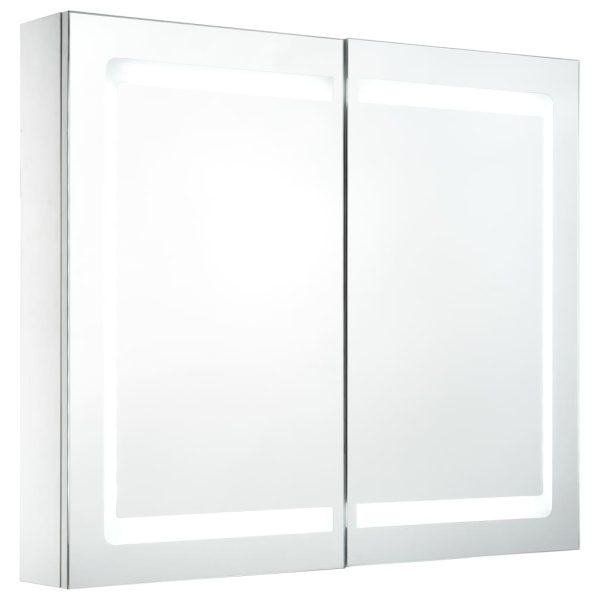 Badkamerkast Met Spiegel En Led 80X12,2X68 Cm - Afbeelding 2