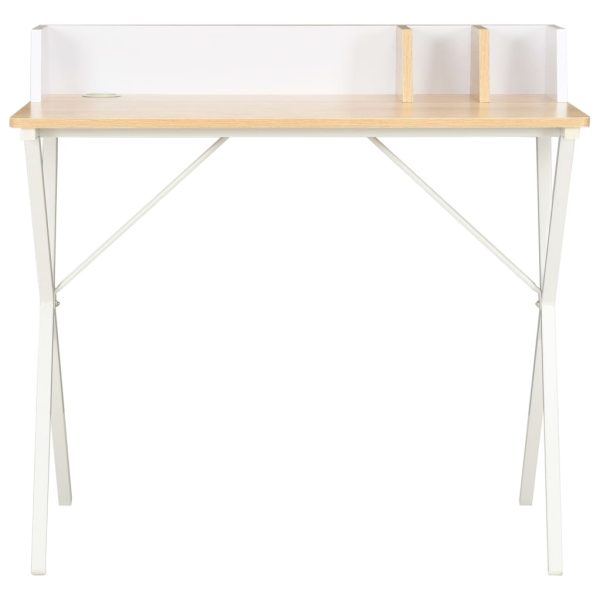 Bureau 80X50X84 Cm En Natuurlijk - Afbeelding 2