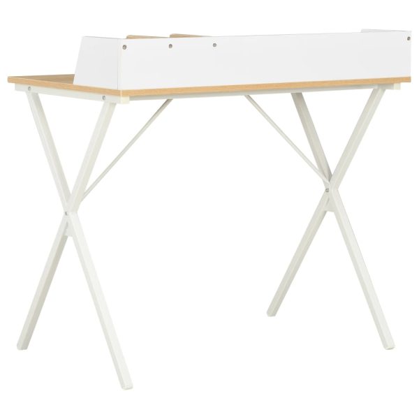 Bureau 80X50X84 Cm En Natuurlijk - Afbeelding 4