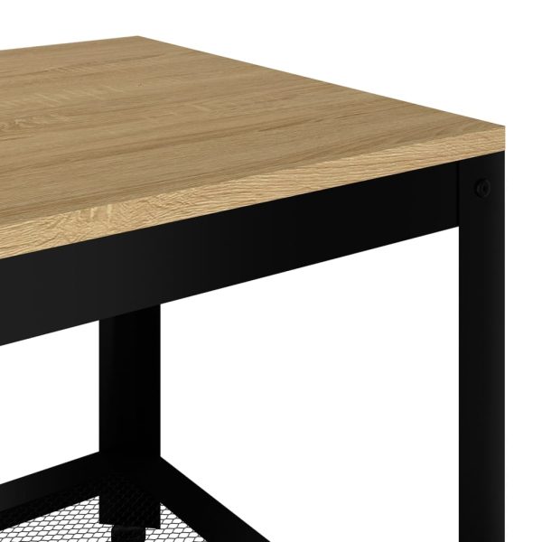 Salontafel 90X45X45 Cm Mdf En Ijzer En Zwart - Afbeelding 5