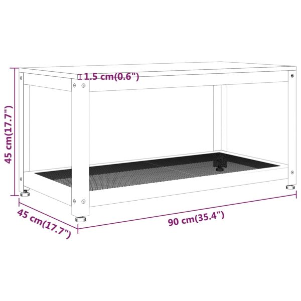 Salontafel 90X45X45 Cm Mdf En Ijzer En Zwart - Afbeelding 7