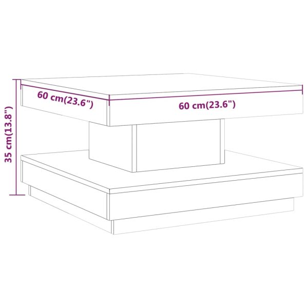 Salontafel 60X60X35 Cm Mdf - Afbeelding 6