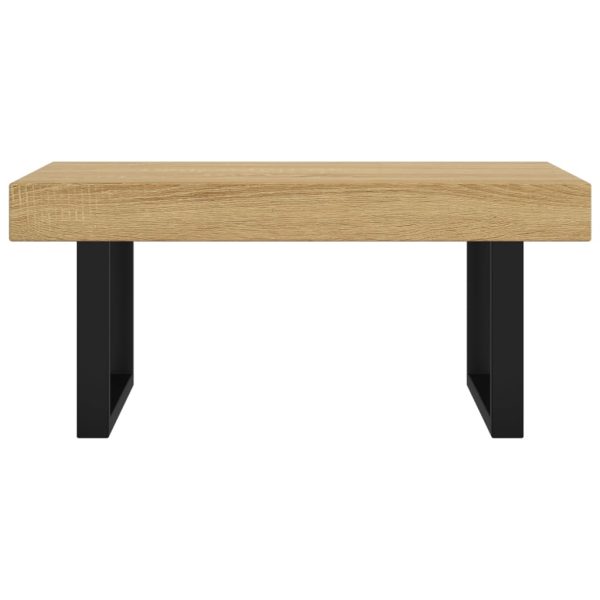 Salontafel 90X45X40 Cm Mdf En Ijzer En Zwart - Afbeelding 3