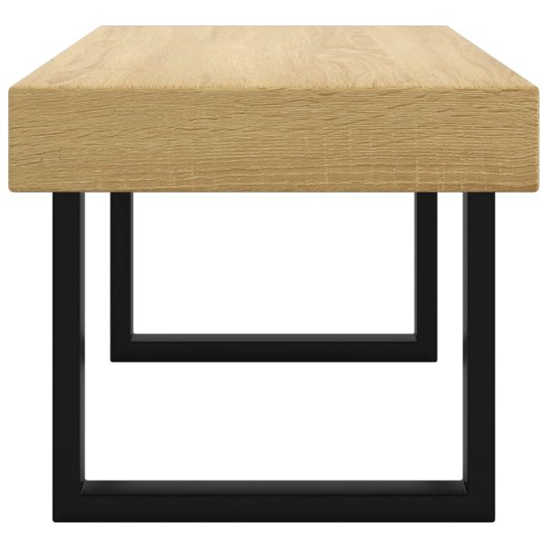 Salontafel 90X45X40 Cm Mdf En Ijzer En Zwart - Afbeelding 4