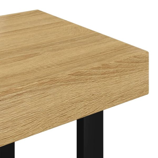 Salontafel 90X45X40 Cm Mdf En Ijzer En Zwart - Afbeelding 5