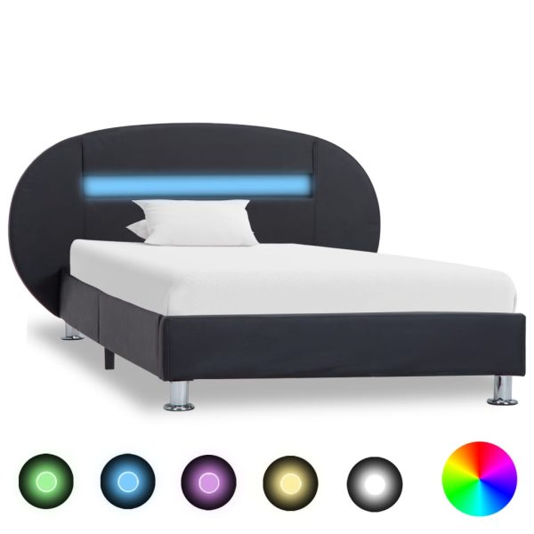 Bedframe Met Led Kunstleer