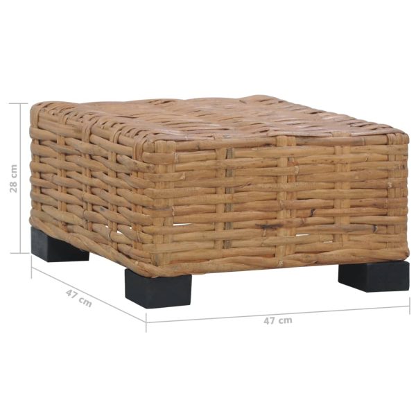 Salontafel 47X47X28 Cm Natuurlijk Rattan - Afbeelding 6