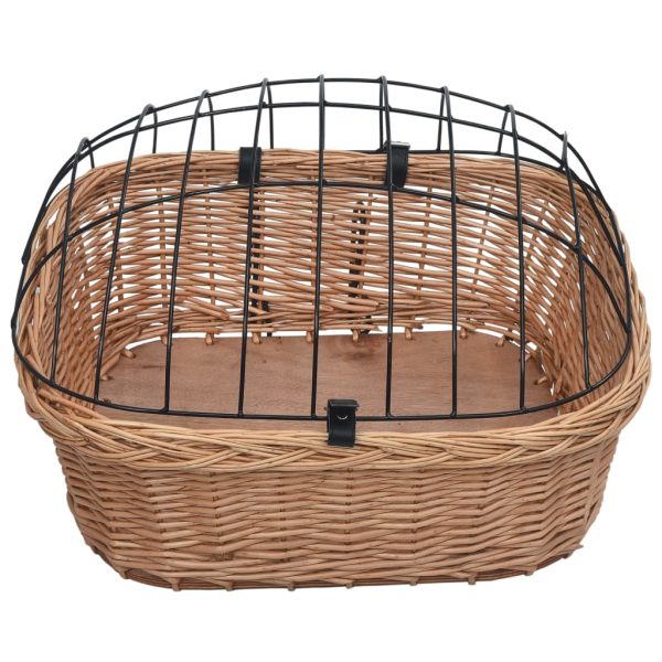 Fietsstuurmand Met Deksel 50X45X35 Cm Natuurlijk Wilgen - Afbeelding 7