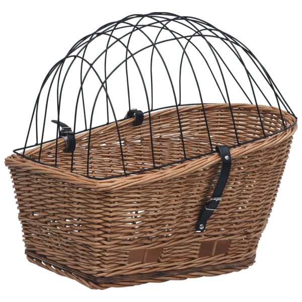 Fietsmand Voor Bagagedrager 55X31X36 Cm Natuurlijk Wilgen - Afbeelding 3