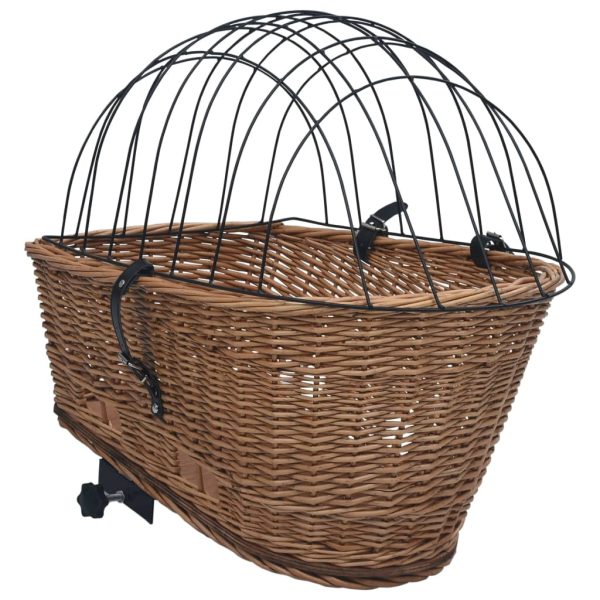 Fietsmand Voor Bagagedrager 55X31X36 Cm Natuurlijk Wilgen - Afbeelding 6