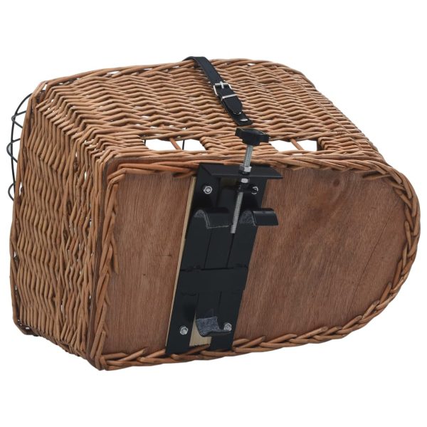 Fietsmand Voor Bagagedrager 55X31X36 Cm Natuurlijk Wilgen - Afbeelding 7