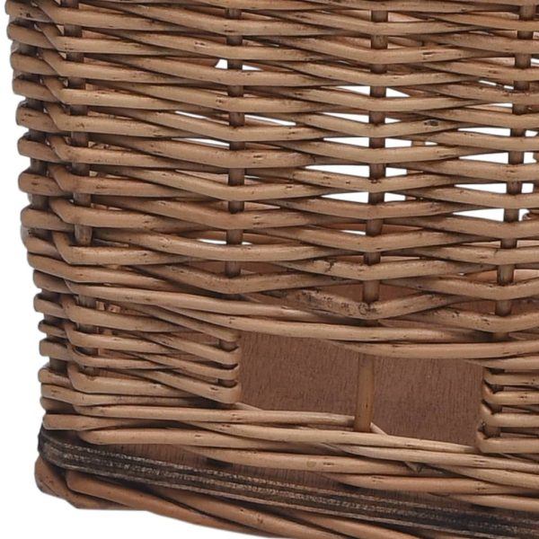 Fietsmand Voor Bagagedrager 55X31X36 Cm Natuurlijk Wilgen - Afbeelding 8