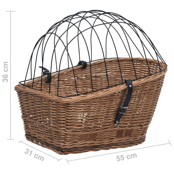 Fietsmand Voor Bagagedrager 55X31X36 Cm Natuurlijk Wilgen - Afbeelding 10