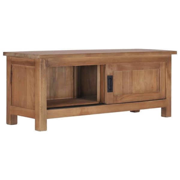 Tv-Meubel 90X30X35 Cm Massief Teakhout - Afbeelding 2