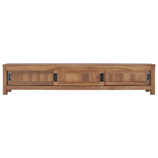 Tv-Meubel 150X30X30 Cm Massief Teakhout - Afbeelding 2