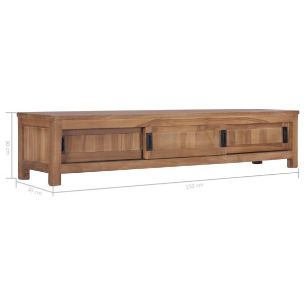 Tv-Meubel 150X30X30 Cm Massief Teakhout - Afbeelding 7