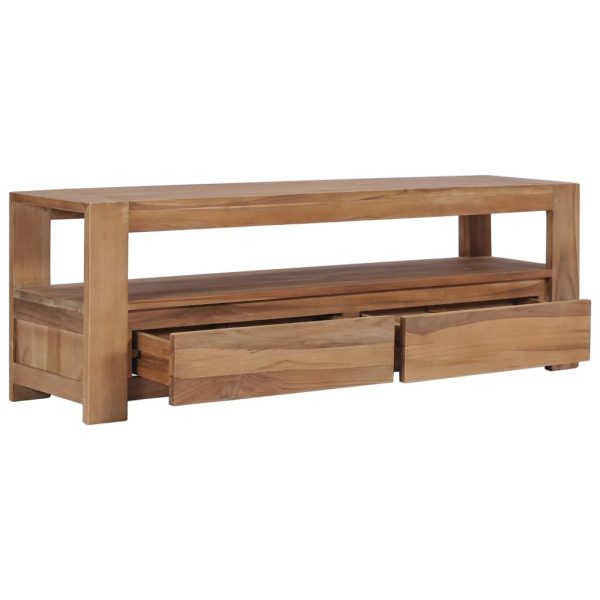 Tv-Meubel 120X30X40 Cm Massief Teakhout - Afbeelding 2