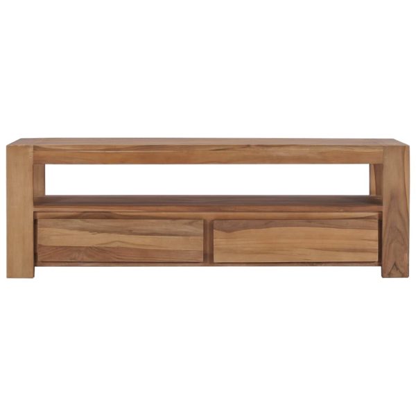 Tv-Meubel 120X30X40 Cm Massief Teakhout - Afbeelding 3