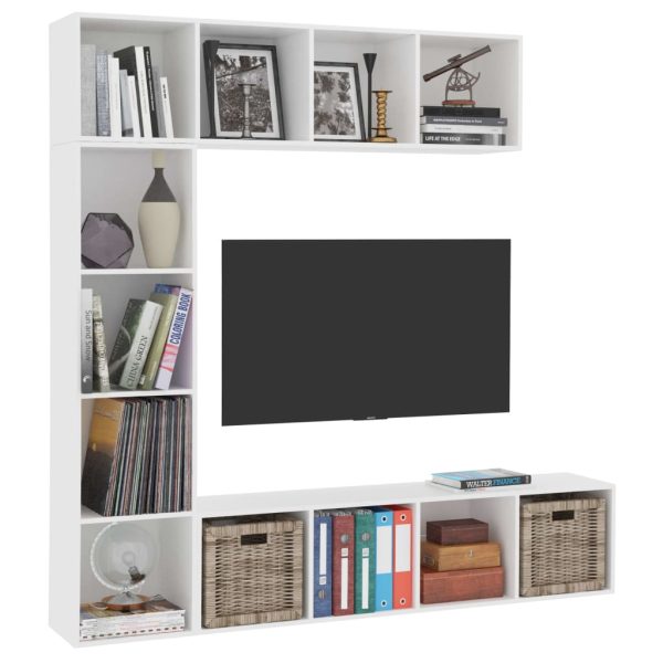 3-Delige Boekenkast-/Tv-Meubelset 180X30X180 Cm - Afbeelding 3