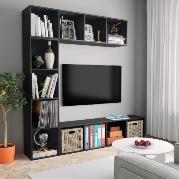 3-Delige Boekenkast-/Tv-Meubelset 180X30X180 Cm - Afbeelding 10