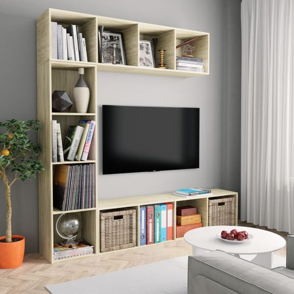 3-Delige Boekenkast-/Tv-Meubelset 180X30X180 Cm - Afbeelding 13