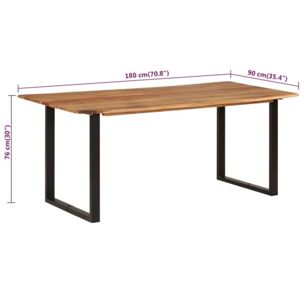 Eettafel Massief Acaciahout - Afbeelding 8