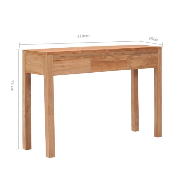 Wandtafel 110X35X75 Cm Massief Teakhout - Afbeelding 8