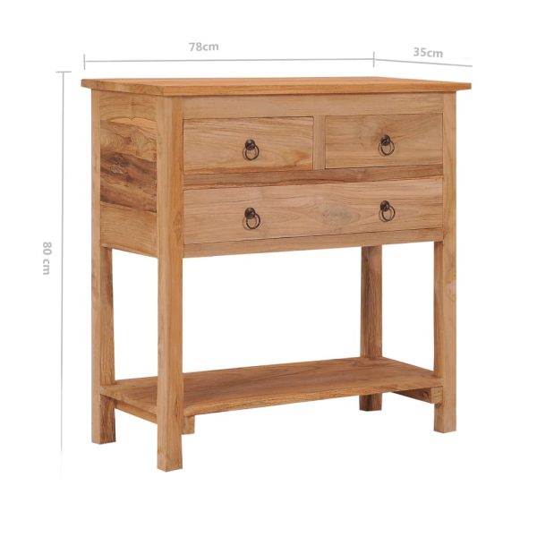 Dressoir 78X35X80 Cm Massief Teakhout Donkerblauw - Afbeelding 8