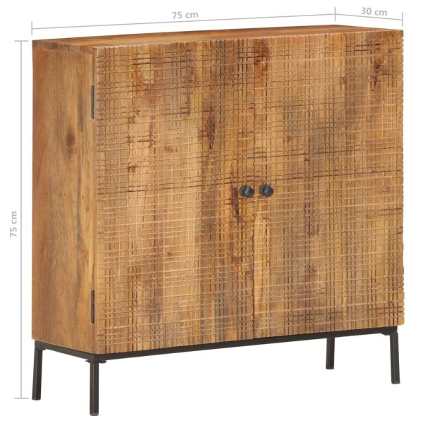 Dressoir 75X30X75 Cm Massief Mangohout - Afbeelding 7