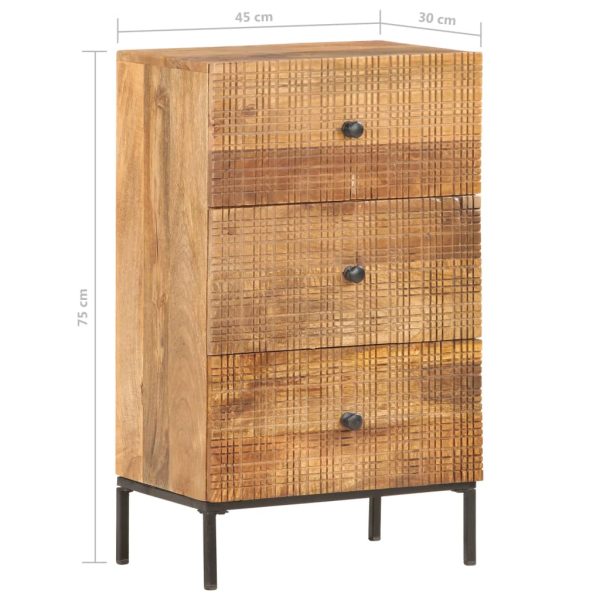 Dressoir 45X30X75 Cm Massief Mangohout - Afbeelding 7