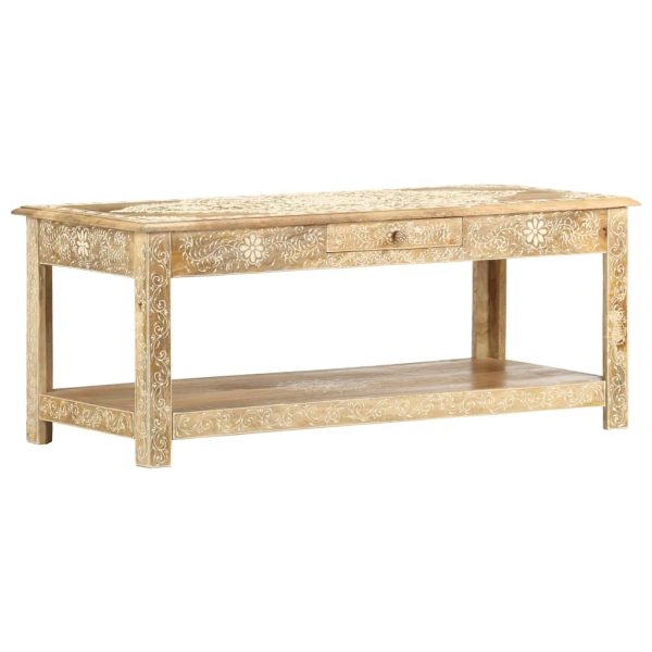 Salontafel Handgeschilderd 110X50X45 Cm Massief Mangohout