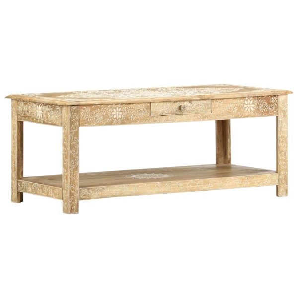 Salontafel Handgeschilderd 110X50X45 Cm Massief Mangohout - Afbeelding 6