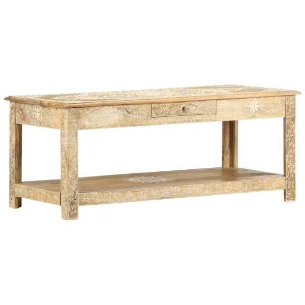 Salontafel Handgeschilderd 110X50X45 Cm Massief Mangohout - Afbeelding 9