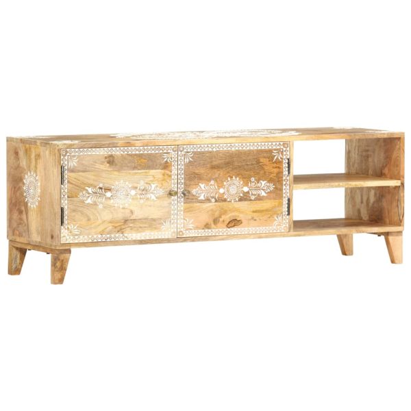 Tv-Meubel 120X30X40 Cm Massief Mangohout - Afbeelding 7