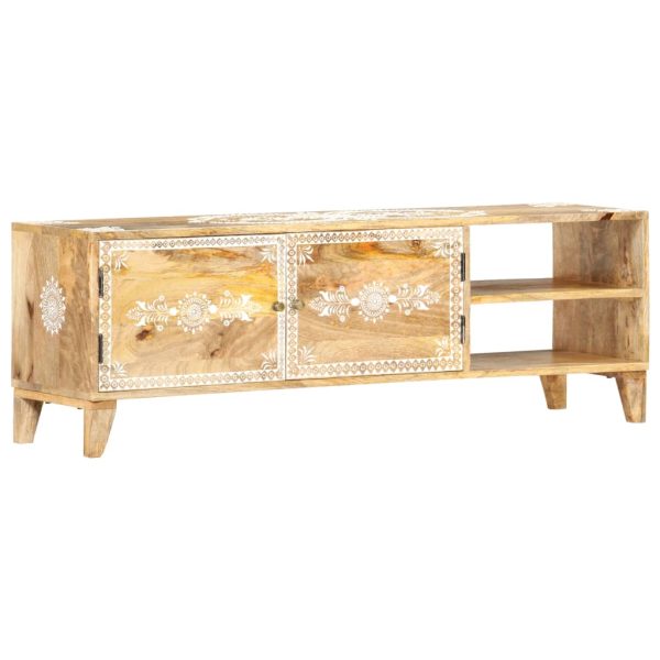 Tv-Meubel 120X30X40 Cm Massief Mangohout - Afbeelding 9