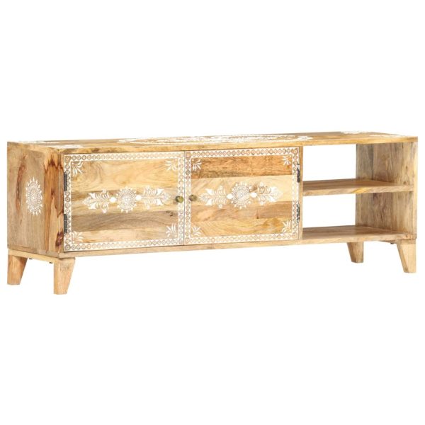 Tv-Meubel 120X30X40 Cm Massief Mangohout - Afbeelding 10