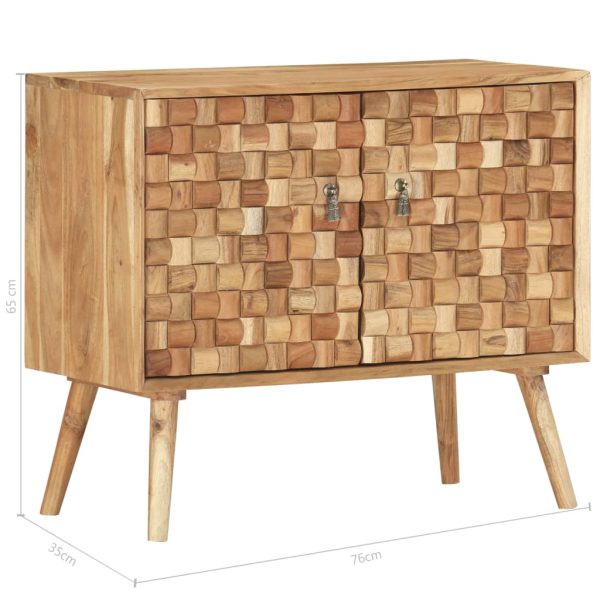 Dressoir 75X35X65 Cm Massief Acaciahout - Afbeelding 7