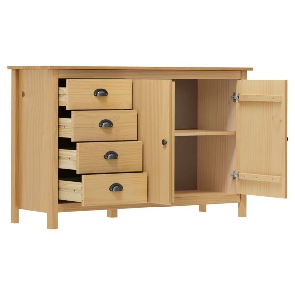 Dressoir Hill 130X40X80 Cm Massief Grenenhout Honing - Afbeelding 3