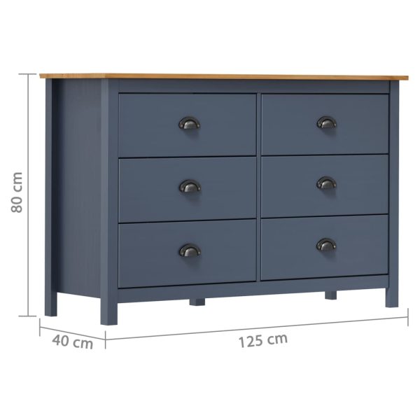 Dressoir Hill 125X40X80 Cm Massief Grenenhout - Afbeelding 7