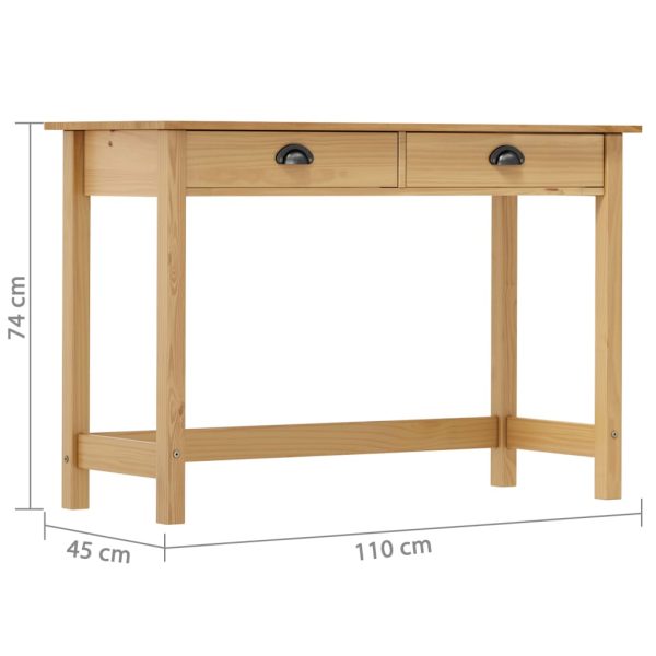 Wandtafel Hill 2 Lades 110X45X74 Cm Massief Grenenhout - Afbeelding 6