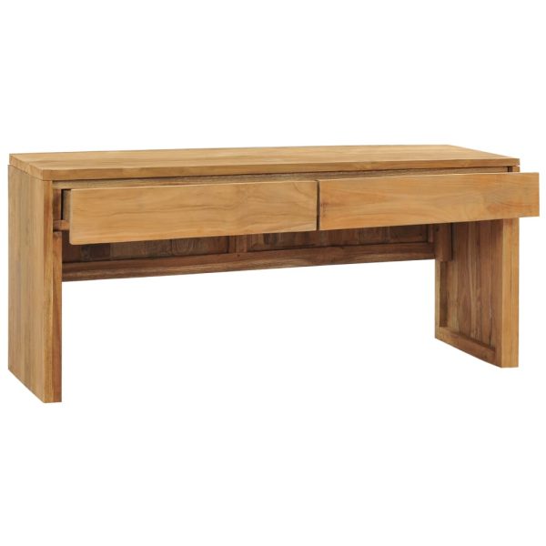 Tv-Meubel 100X35X45 Cm Massief Teakhout - Afbeelding 2