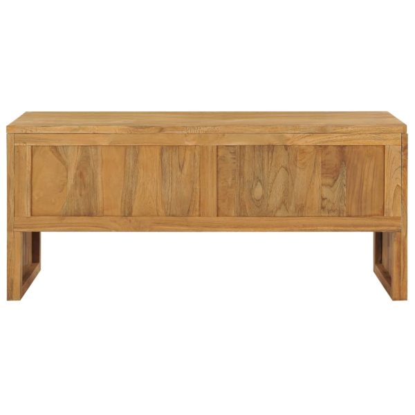 Tv-Meubel 100X35X45 Cm Massief Teakhout - Afbeelding 4