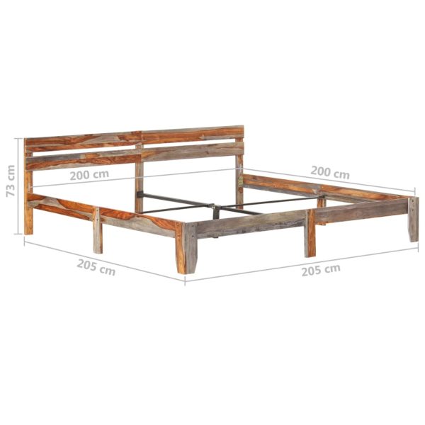 Bedframe Zonder Matras Massief Hout - Afbeelding 8