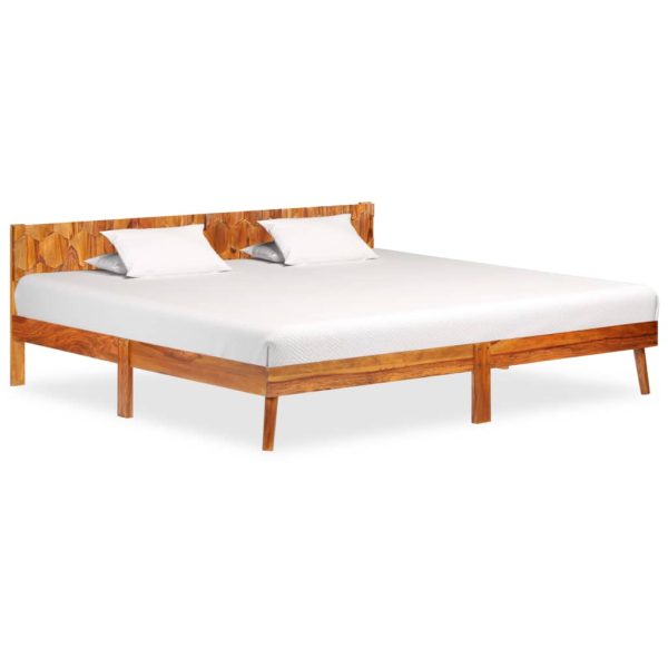 Bedframe Zonder Matras Massief Hout