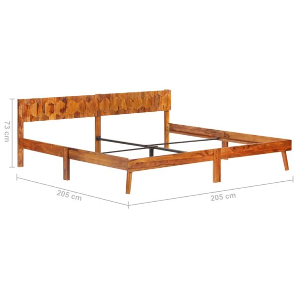 Bedframe Zonder Matras Massief Hout - Afbeelding 8