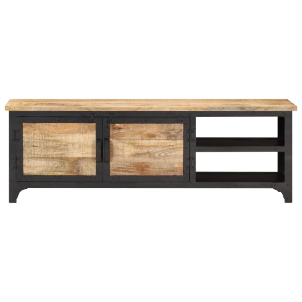 Tv-Meubel 120X30X40 Cm Massief Mangohout - Afbeelding 3