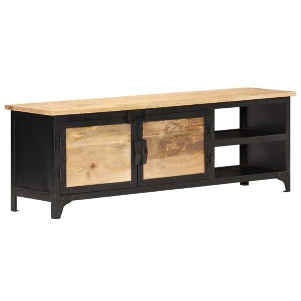 Tv-Meubel 120X30X40 Cm Massief Mangohout - Afbeelding 8