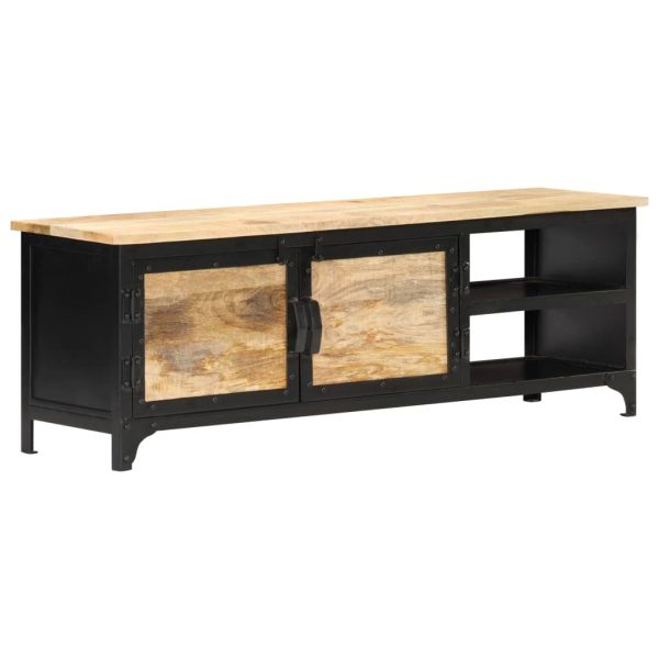 Tv-Meubel 120X30X40 Cm Massief Mangohout - Afbeelding 9