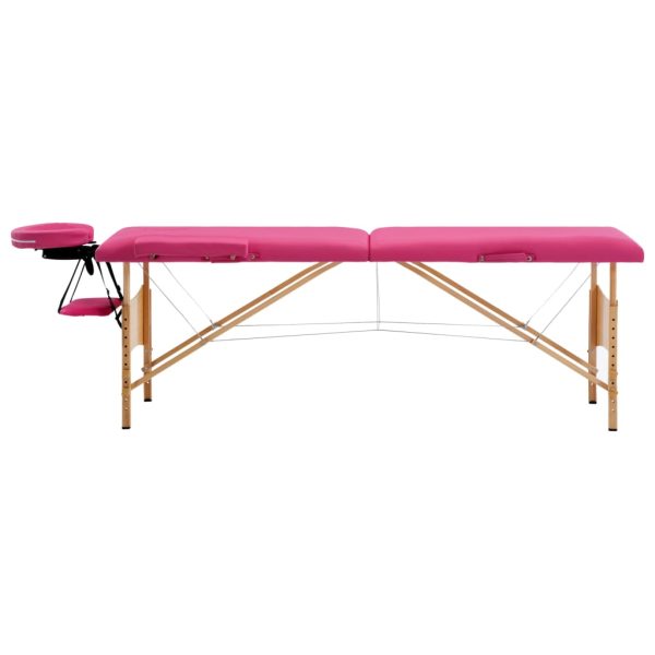 Massagetafel Inklapbaar 2 Zones Hout - Afbeelding 2