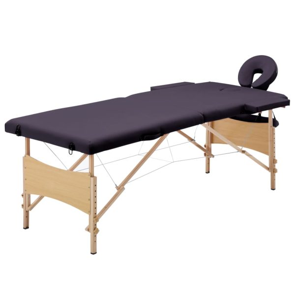 Massagetafel Inklapbaar 2 Zones Hout - Afbeelding 11